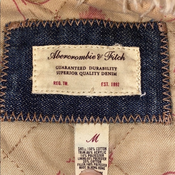 Abercrombie and Fitch faux fur quilted Jean jacket - Picture 7 of 8